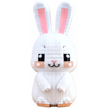 Pixel Bunny toy art